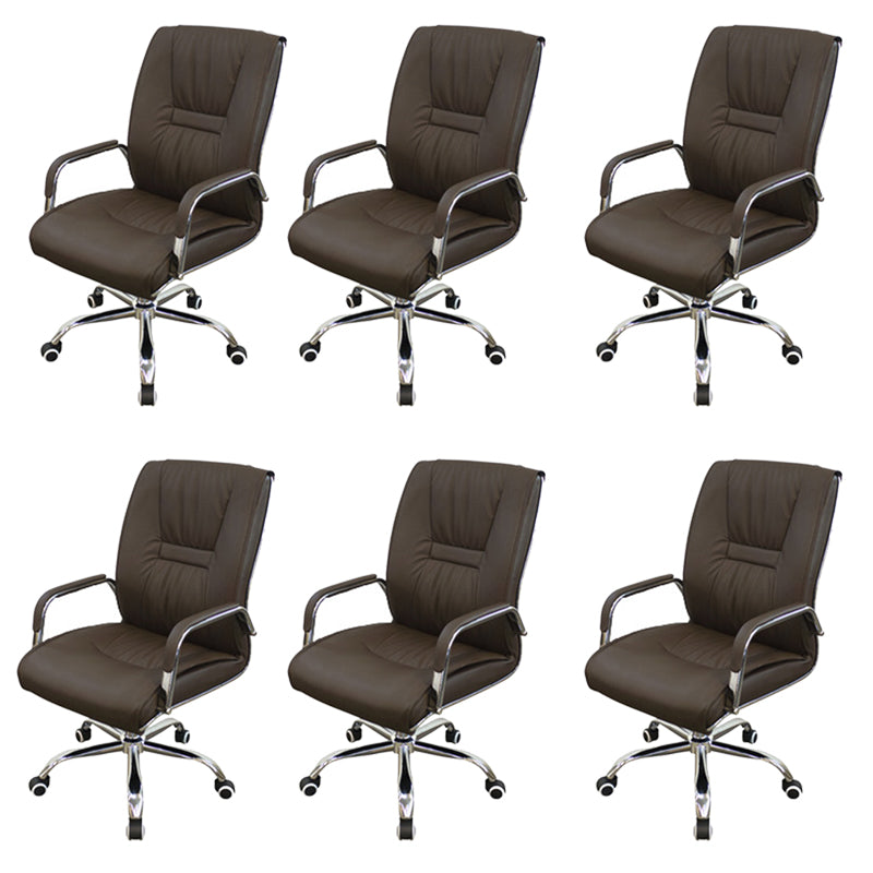 No Distressing Black Arm Chair Faux Leather and Chrome Frame Office Chair