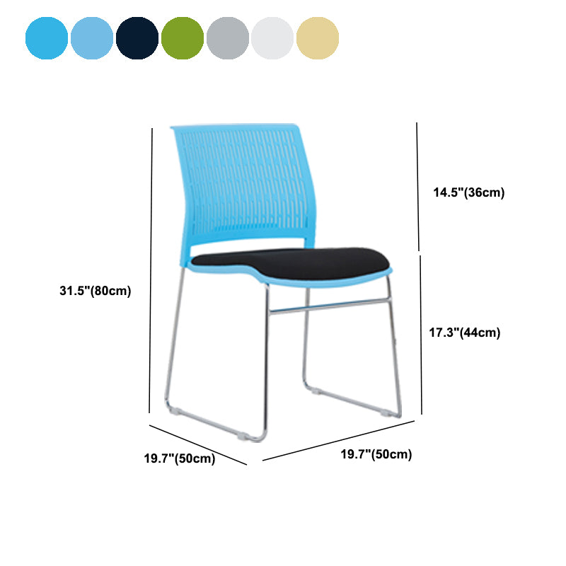 Modern Desk Chair Plastic Computer Chair Armless Mid-Back Chair