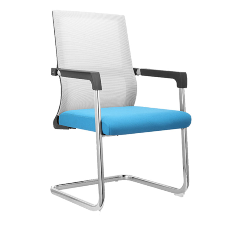 Contemporary Desk Chair No Wheels Mid Back Home Office Chair