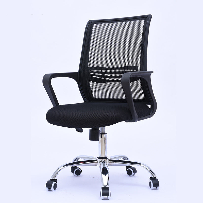 Modern Wheels Arm Chair Microfiber Conference Mid-Back Swivel Chair