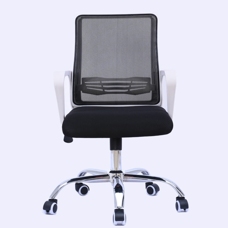 Modern Wheels Arm Chair Microfiber Conference Mid-Back Swivel Chair