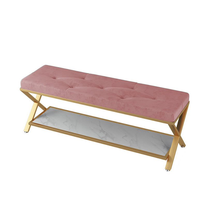 13.8" Wide Contemporary Seating Bench Upholstered Tufted Bench