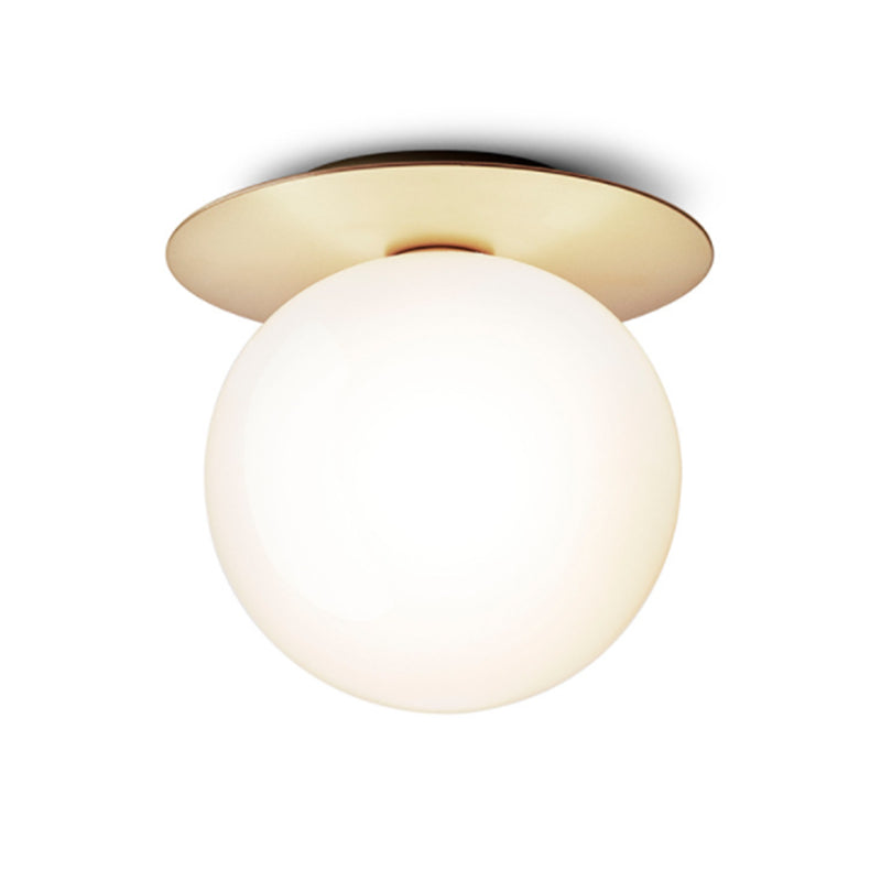 Golden Flush Mount Lighting Contemporary Globe Ceiling Light for Home