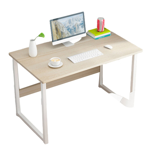 Metal and Wooden Writing Desk Industrial Rectangular Office Desk for Home