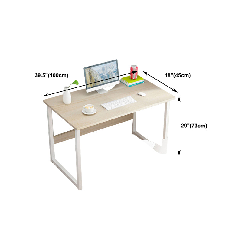 Metal and Wooden Writing Desk Industrial Rectangular Office Desk for Home