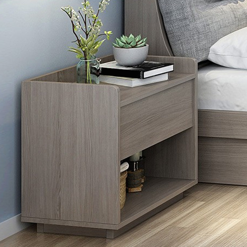 Engineered Wood Bedside Cabinet Industrial Bed Nightstand for Bedroom