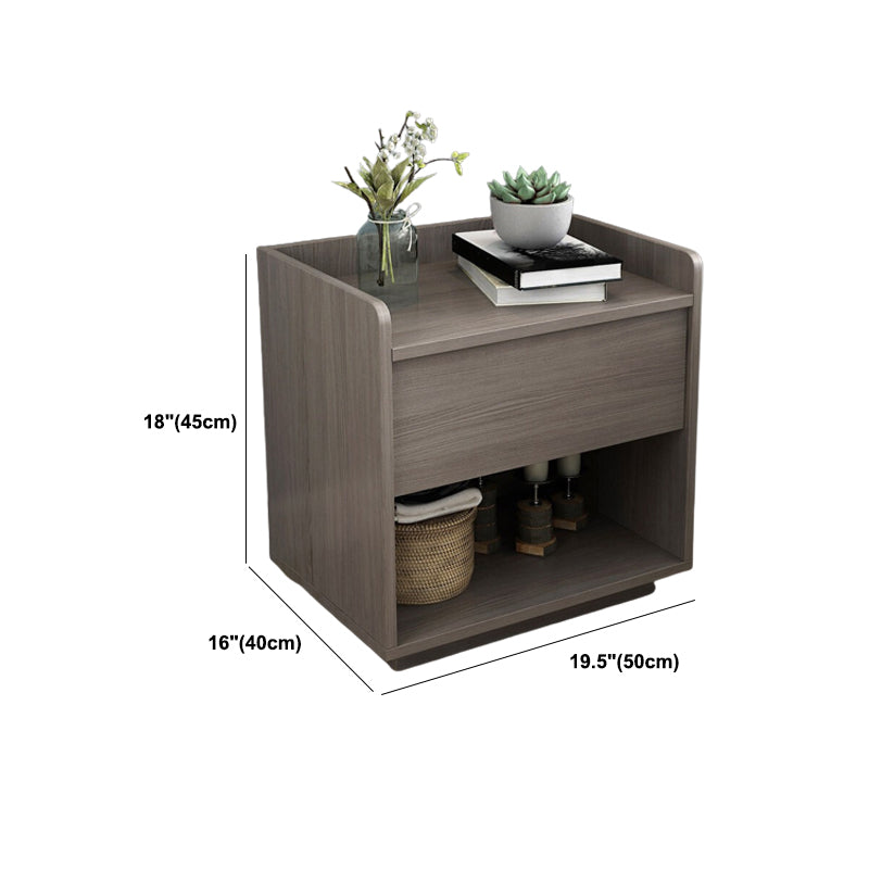 Engineered Wood Bedside Cabinet Industrial Bed Nightstand for Bedroom