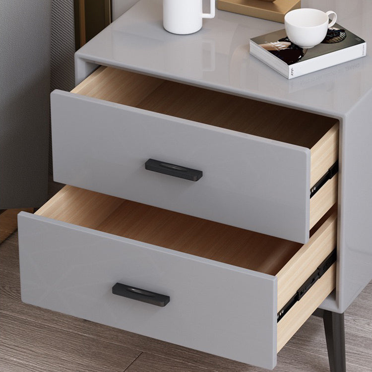 Wooden Bedside Cabinet Modern Minimalist Bedside Table with Legs