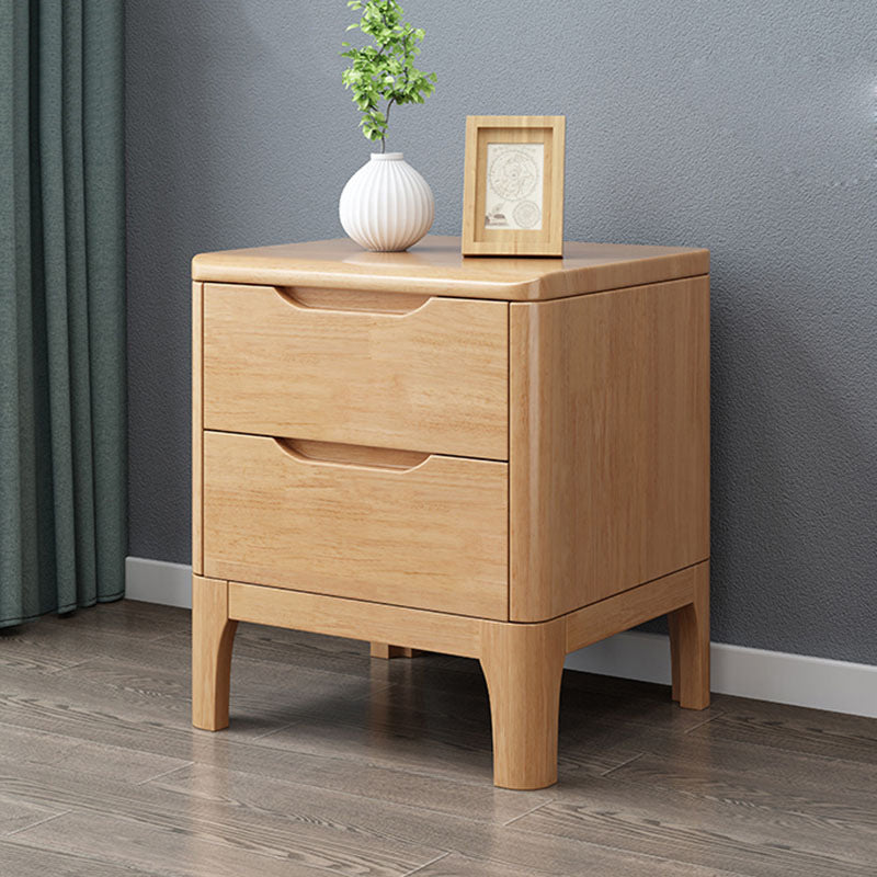 Solid Wood Bedside Cabinet Traditional Bed Nightstand for Bedroom