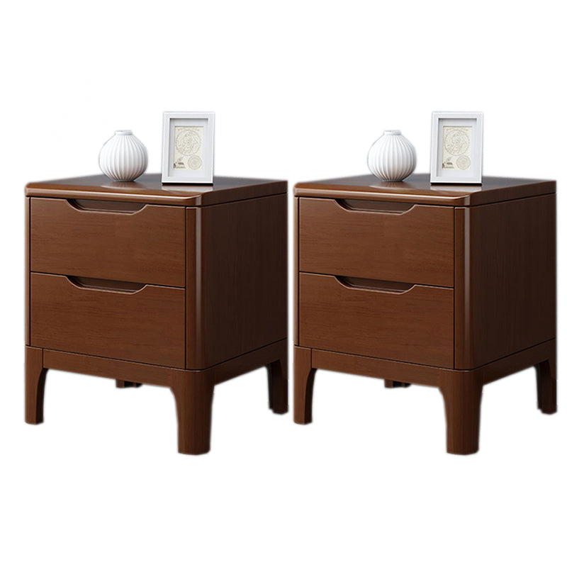 Solid Wood Bedside Cabinet Traditional Bed Nightstand for Bedroom