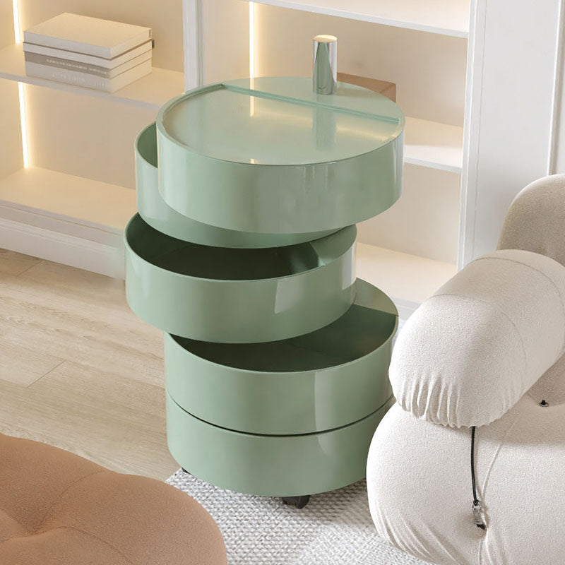 Modern Acrylic Nightstand Multi-level Storage Accent Table Nightstand for Living Room