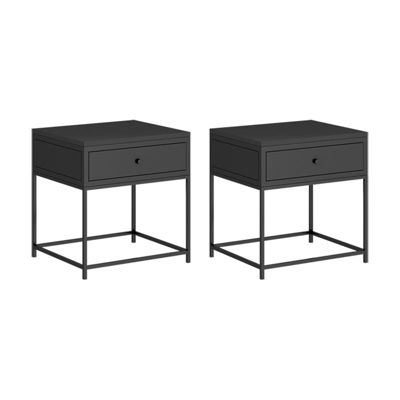 Metal Bed Nightstand Modern Accent Table Nightstand with Drawer