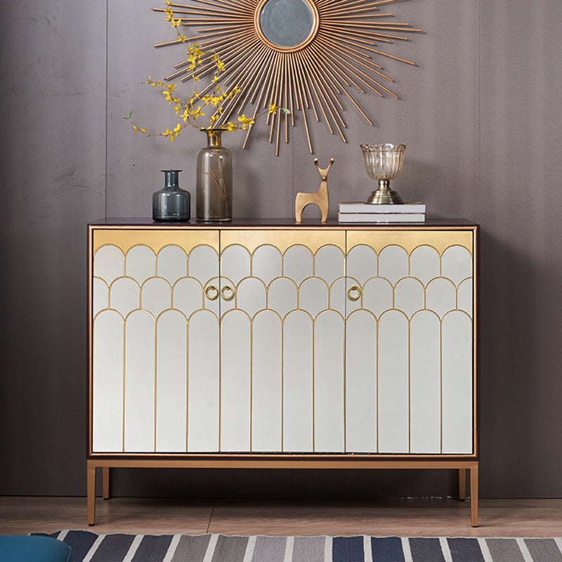 Wood Buffet Sideboard Glam Style Sideboard Table for Living Room