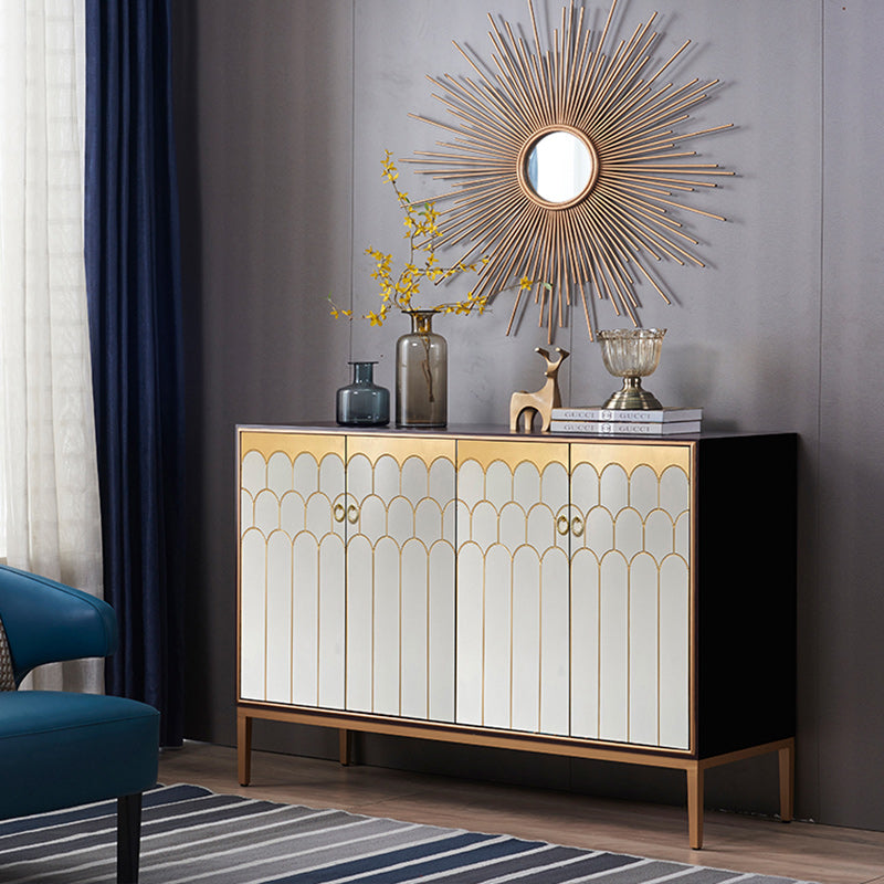 Wood Buffet Sideboard Glam Style Sideboard Table for Living Room