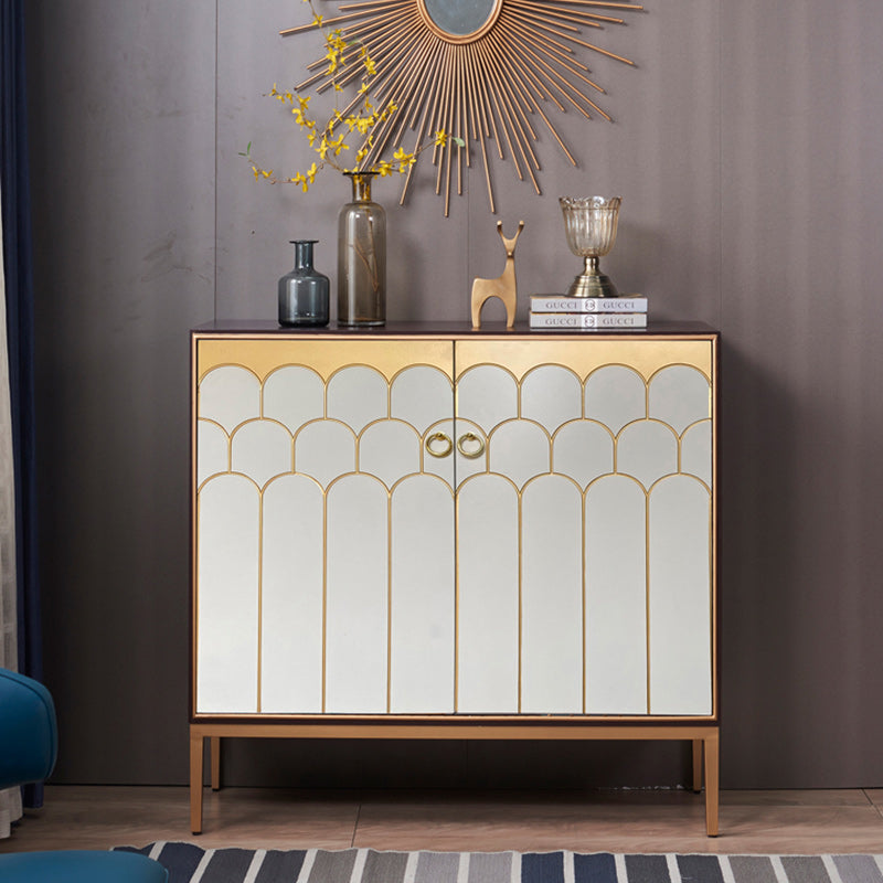 Wood Buffet Sideboard Glam Style Sideboard Table for Living Room