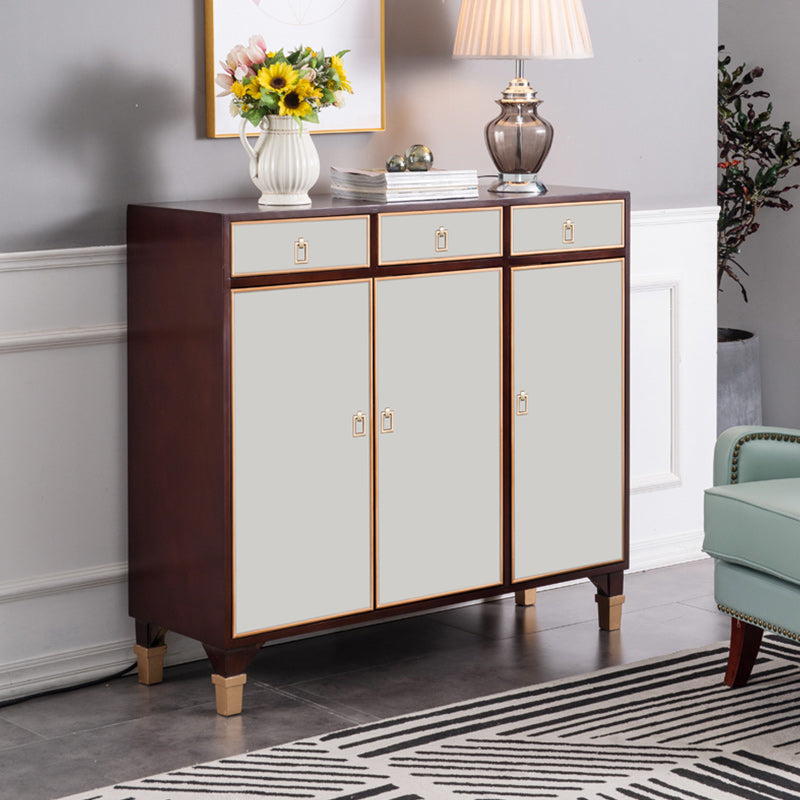 Door Buffet Sideboard Glam Wood Sideboard Table for Living Room