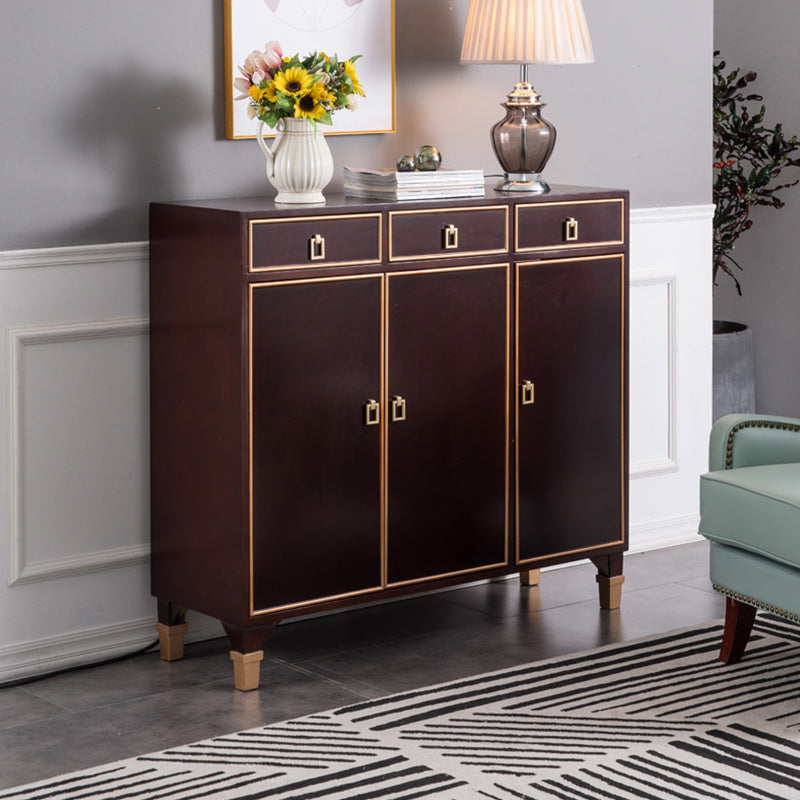 Door Buffet Sideboard Glam Wood Sideboard Table for Living Room