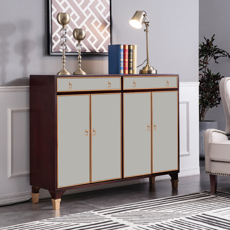 Door Buffet Sideboard Glam Wood Sideboard Table for Living Room