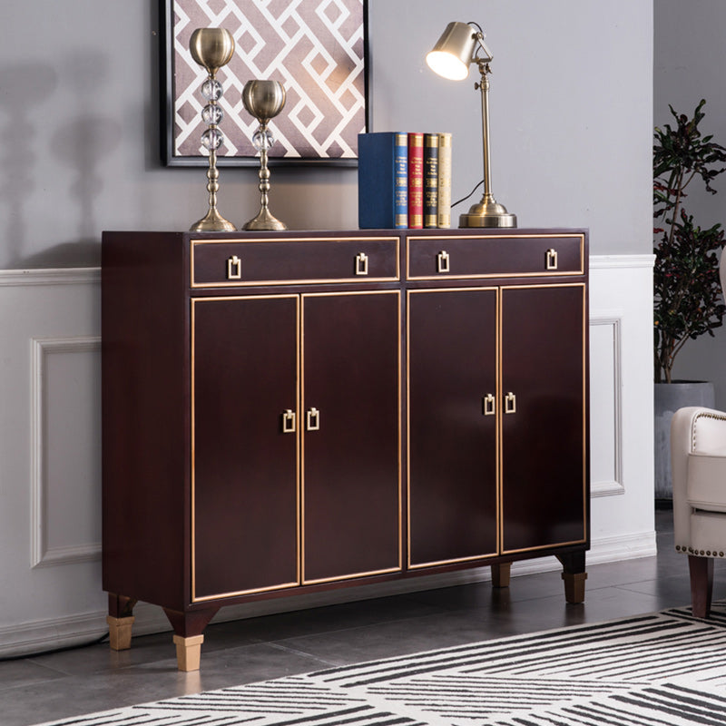 Door Buffet Sideboard Glam Wood Sideboard Table for Living Room