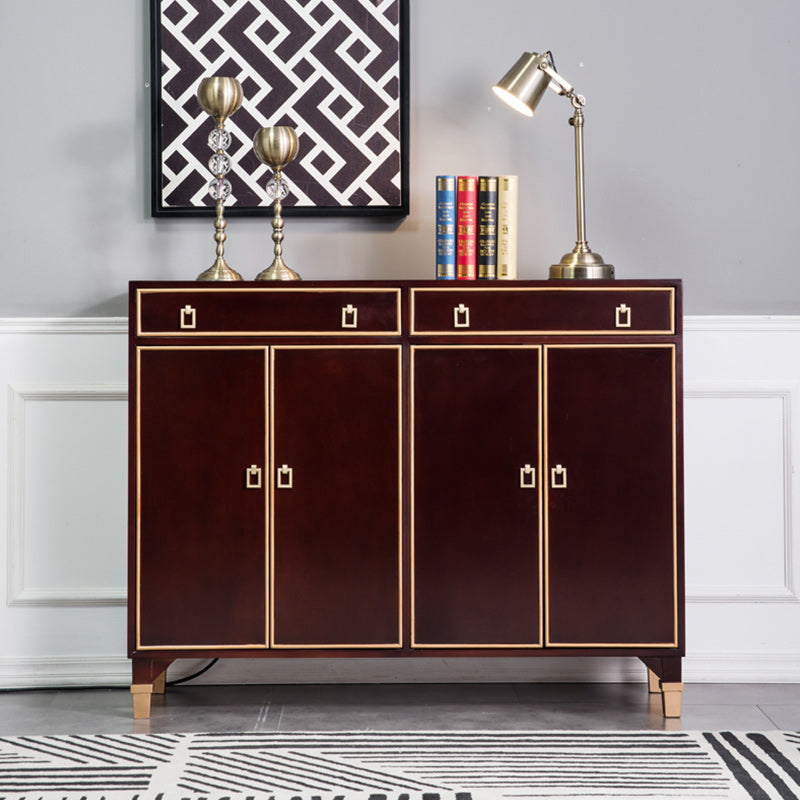 Door Buffet Sideboard Glam Wood Sideboard Table for Living Room