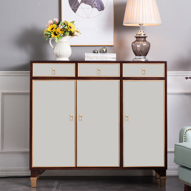 Door Buffet Sideboard Glam Wood Sideboard Table for Living Room