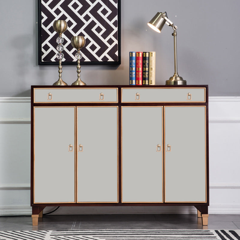 Door Buffet Sideboard Glam Wood Sideboard Table for Living Room