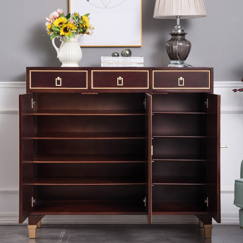 Door Buffet Sideboard Glam Wood Sideboard Table for Living Room