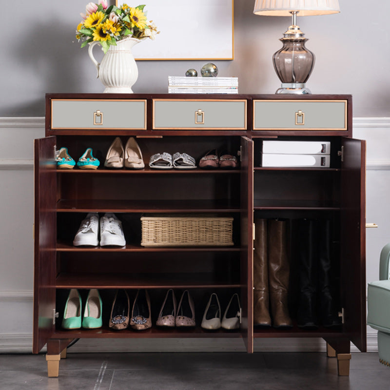 Door Buffet Sideboard Glam Wood Sideboard Table for Living Room