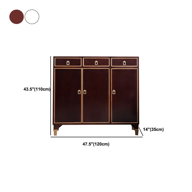 Door Buffet Sideboard Glam Wood Sideboard Table for Living Room