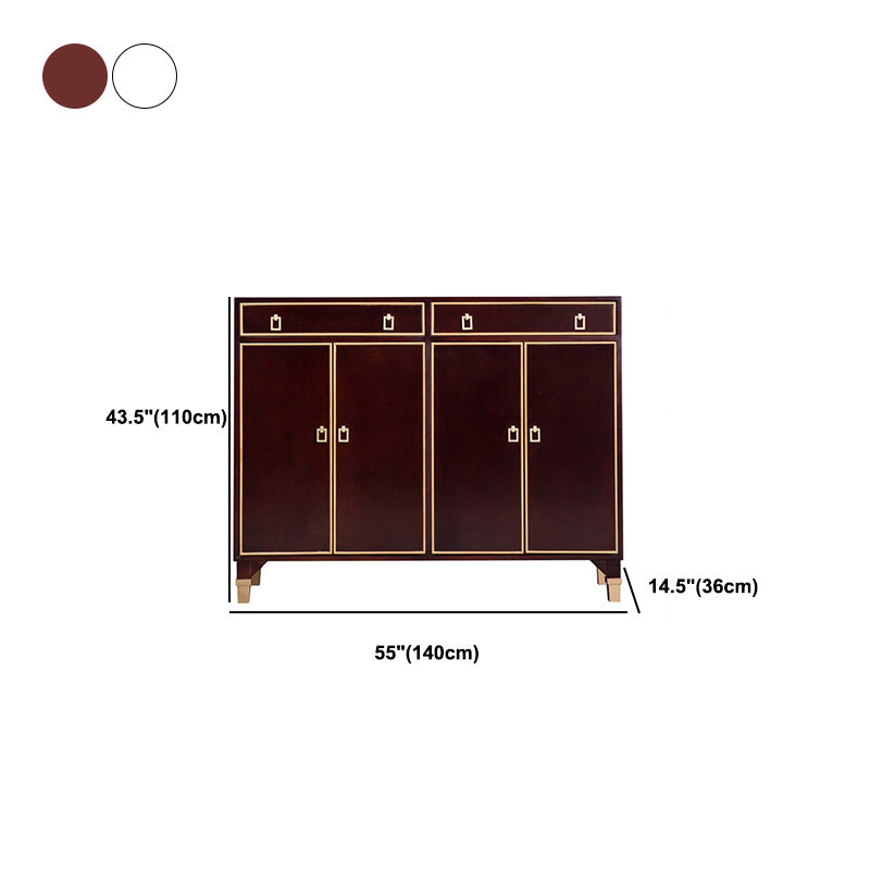 Door Buffet Sideboard Glam Wood Sideboard Table for Living Room