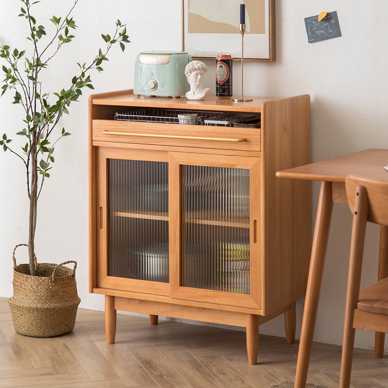 Pine Solid Wood Sideboard Buffet Modern Dining Server for Living Room