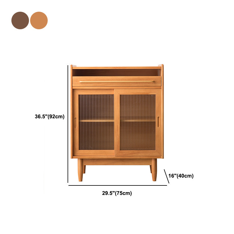 Pine Solid Wood Sideboard Buffet Modern Dining Server for Living Room