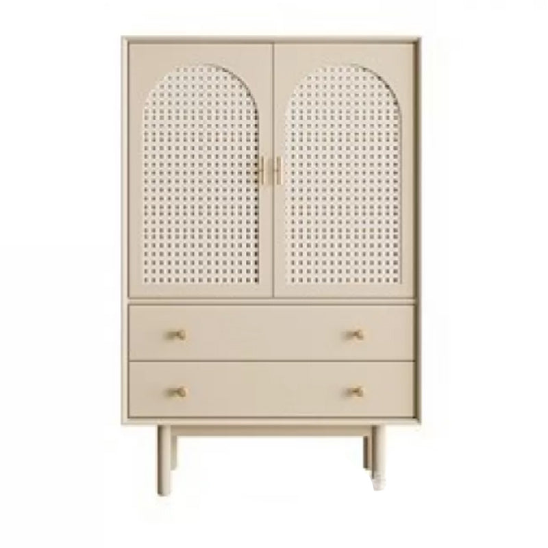 White Pine Solid Wood Sideboard Modern Credenza with Drawers and Storage