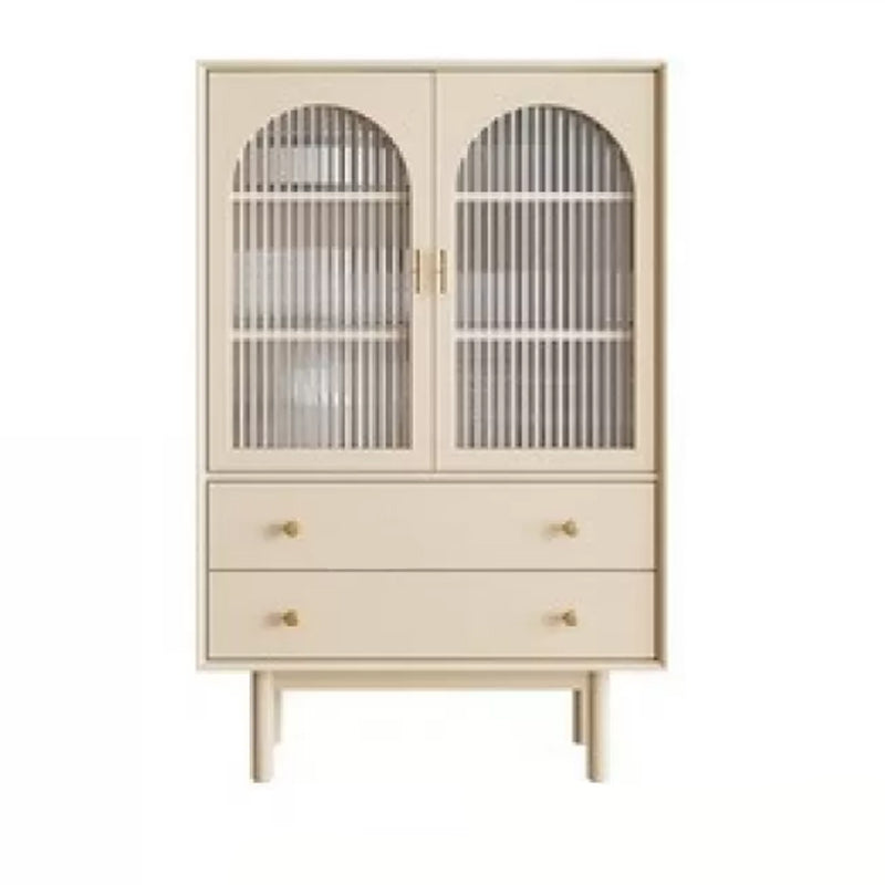 White Pine Solid Wood Sideboard Modern Credenza with Drawers and Storage