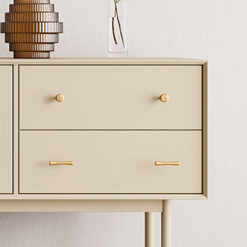 White Pine Solid Wood Sideboard Modern Credenza with Drawers and Storage