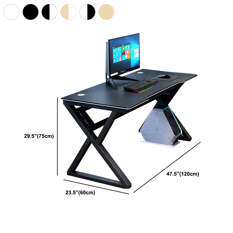 Ergonomic Trestle Gaming Desk Modern Computer Desk for Dormitory