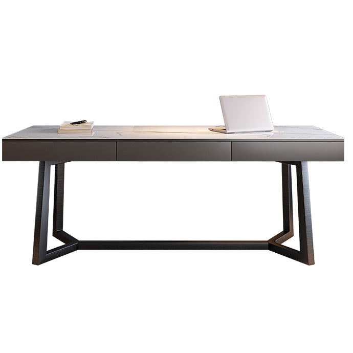 Home Industrial Rectangular Writing Desk Office Desk with Metal Legs