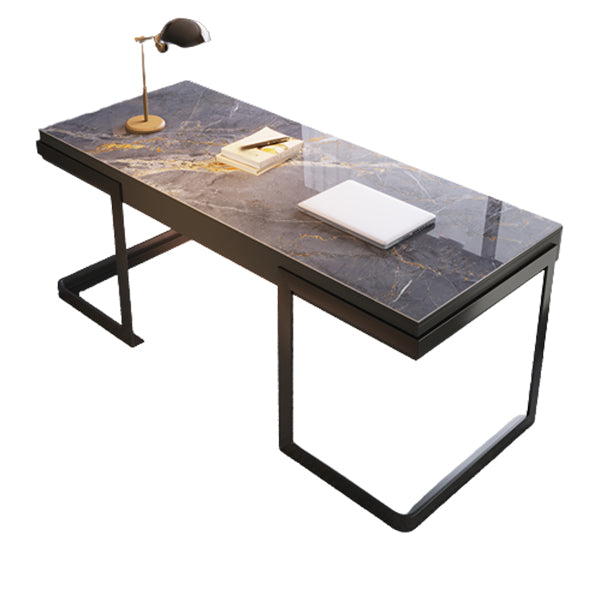 Home Industrial Rectangular Writing Desk Office Desk with Metal Legs