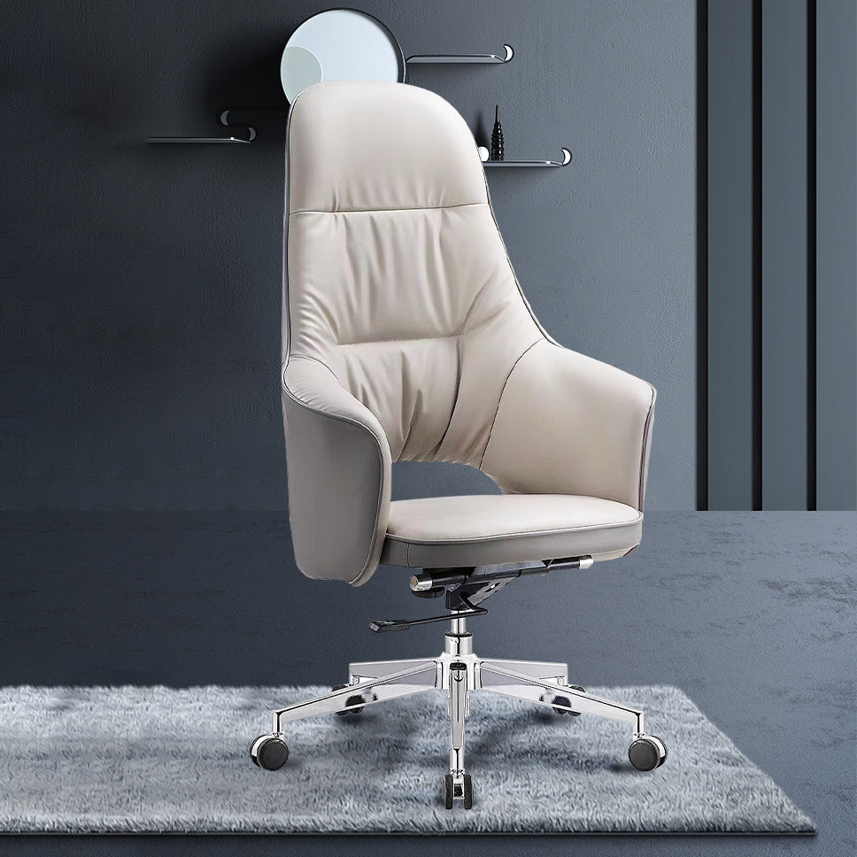 Contemporary Faux Leather Ergonomic Chair High Back Executive Desk Chair