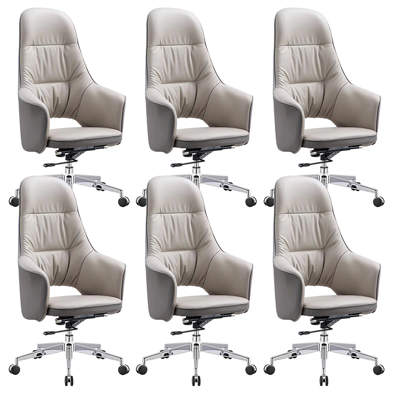 Contemporary Faux Leather Ergonomic Chair High Back Executive Desk Chair