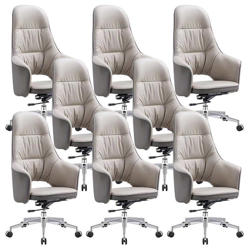 Contemporary Faux Leather Ergonomic Chair High Back Executive Desk Chair