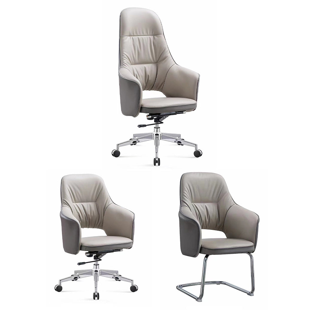 Contemporary Faux Leather Ergonomic Chair High Back Executive Desk Chair