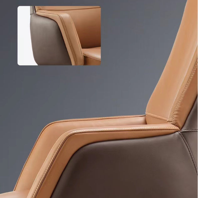 Contemporary Faux Leather Ergonomic Chair High Back Conference Chair