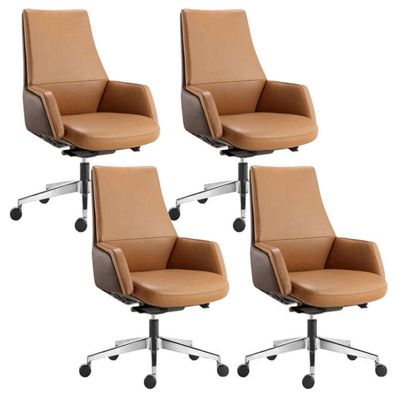 Contemporary Faux Leather Ergonomic Chair High Back Conference Chair