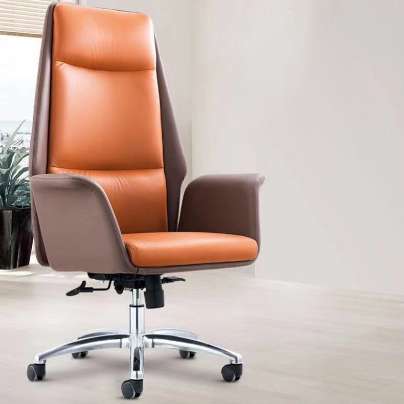 Contemporary Faux Leather Adjustable Chair Conference Swivel Chair