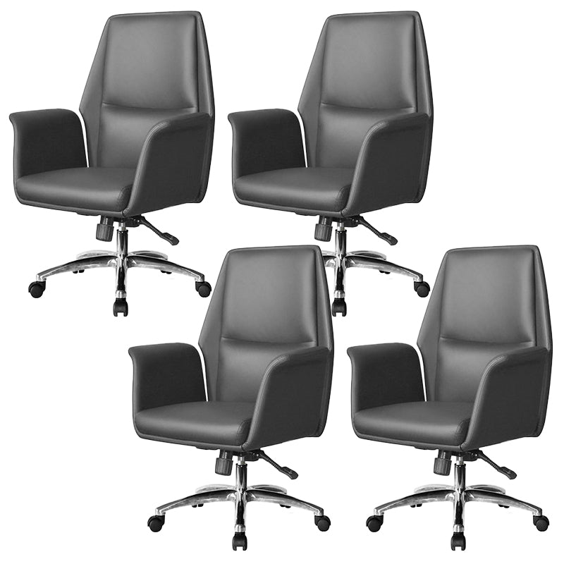 Contemporary Faux Leather Adjustable Chair Conference Swivel Chair