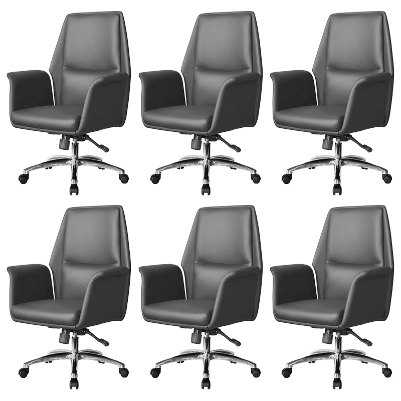 Contemporary Faux Leather Adjustable Chair Conference Swivel Chair