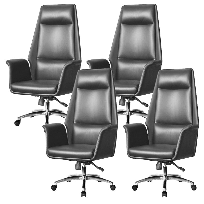 Contemporary Faux Leather Adjustable Chair Conference Swivel Chair