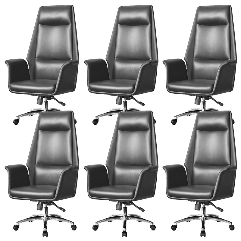 Contemporary Faux Leather Adjustable Chair Conference Swivel Chair