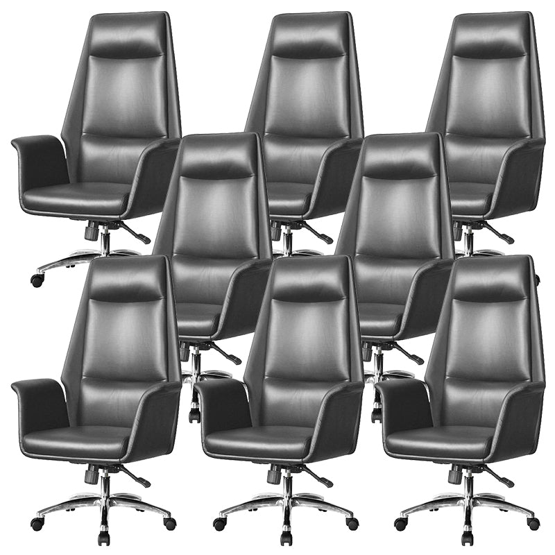 Contemporary Faux Leather Adjustable Chair Conference Swivel Chair